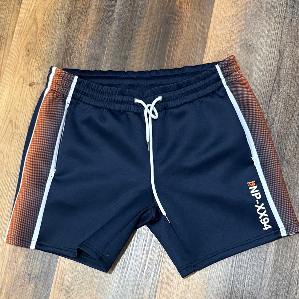 Nasty Pig Navy and Orange Athletic Shorts